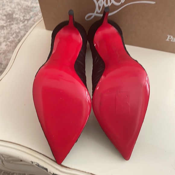 Christian Louboutin Shoes - CHRISTIAN LOUBOUTIN Follie Draperia 100 Chiffon / Suede